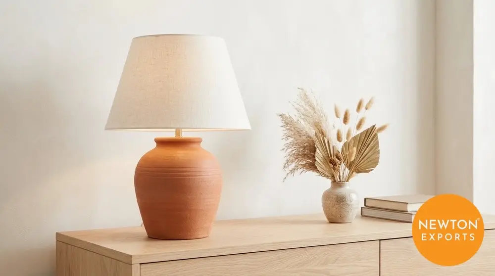 Terracotta table lamp