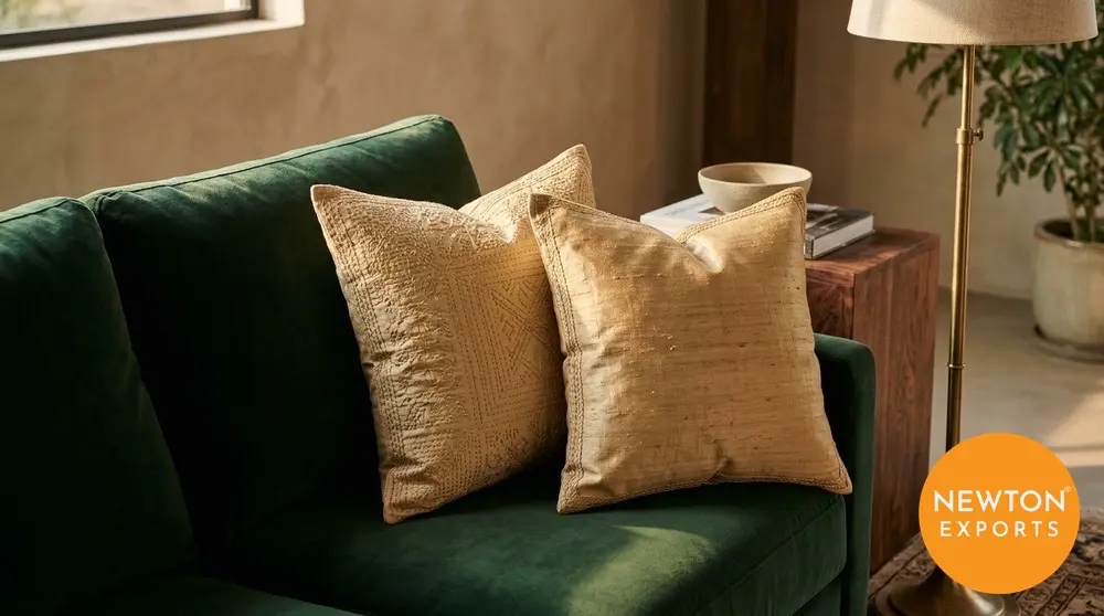 Tussar Silk Cushion Cover - Image 2