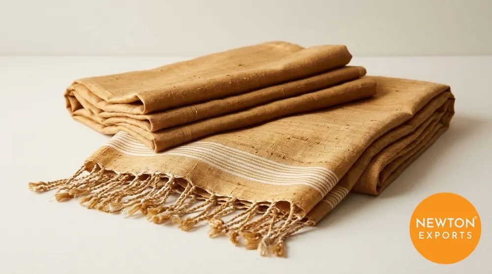 tussar silk throw