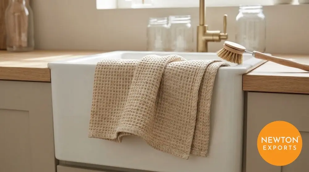 waffle weave cotton tea towel