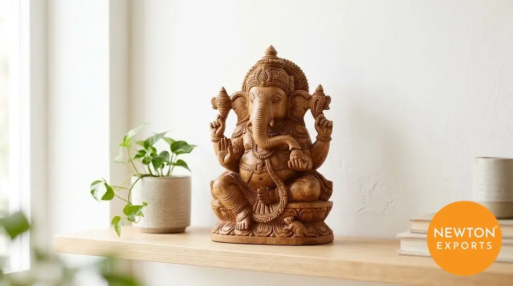 Wooden ganesha idol