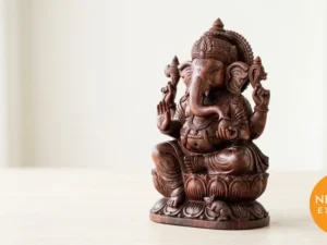 Wooden Ganesha Idol