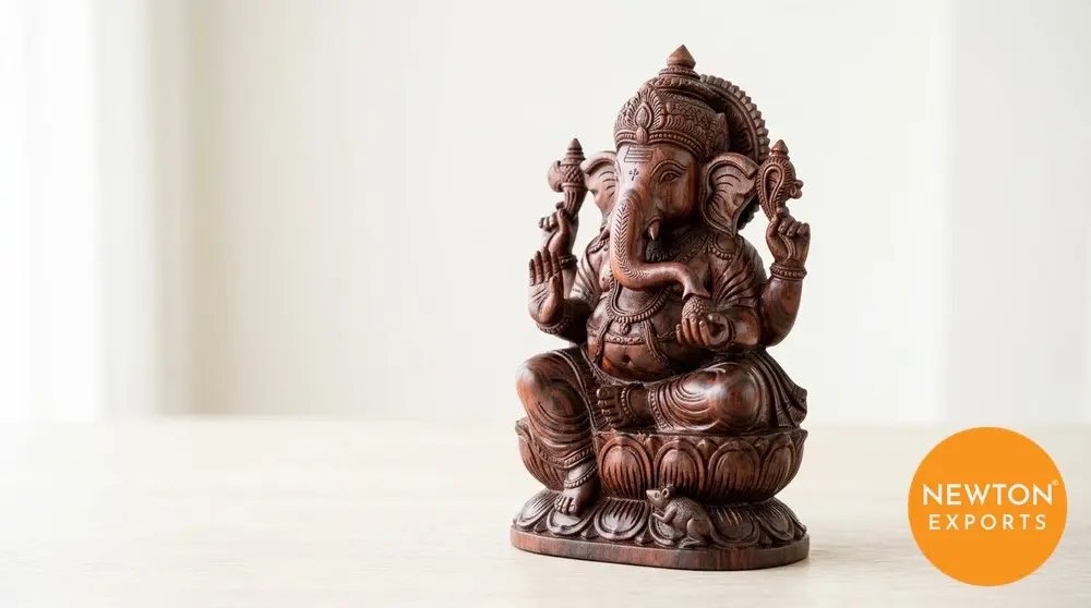 Wooden Ganesha Idol