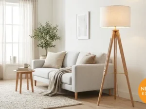 Wooden Tripod Floor Lamp