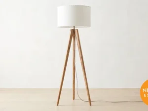 Wooden Tripod Floor Lamp