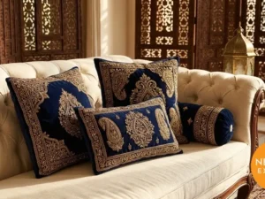 Zardozi Embroidered Cushion Cover